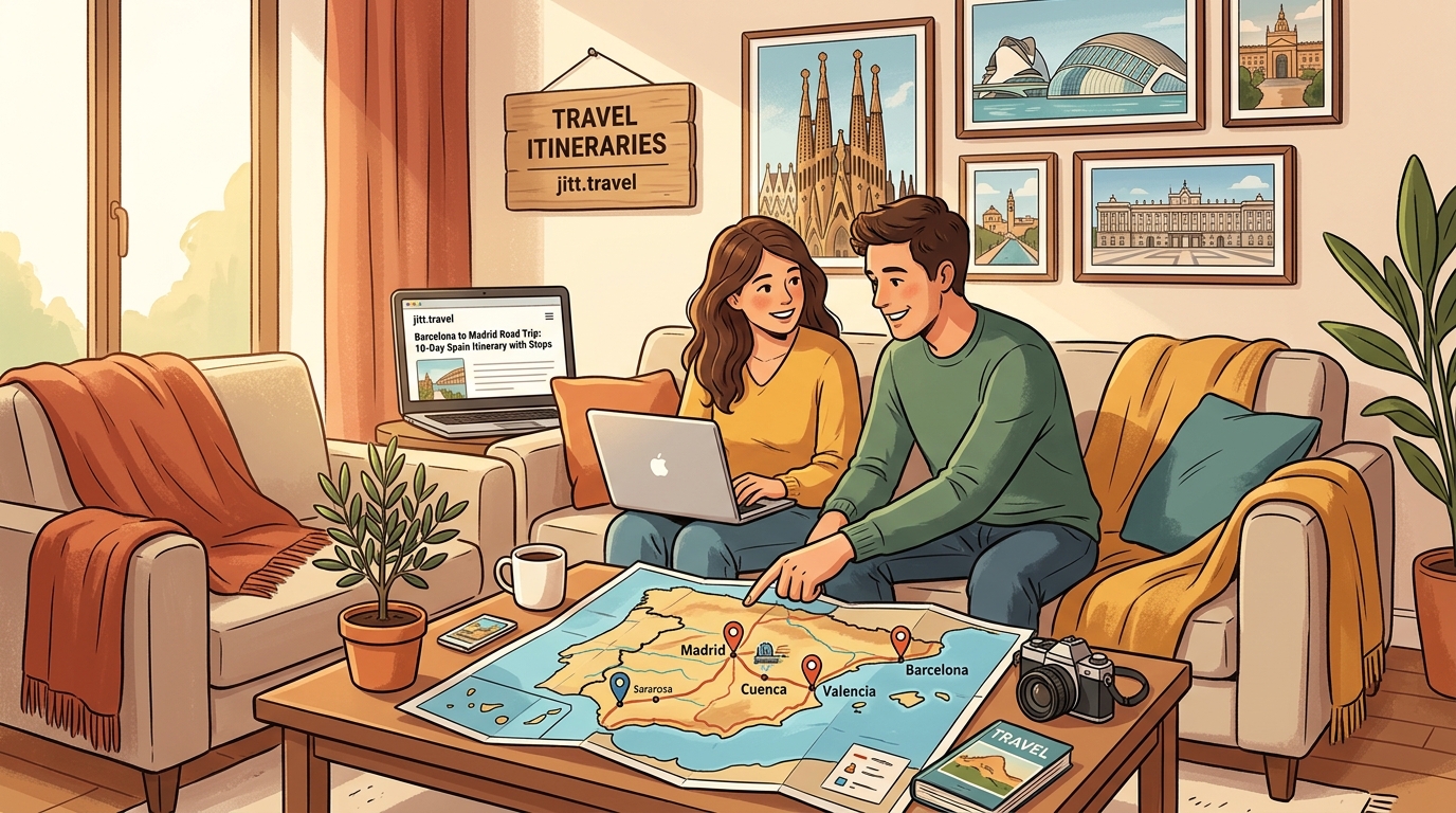 Barcelona to Madrid Road Trip: 10-Day Spain Itinerary with Stops - Illustration 1