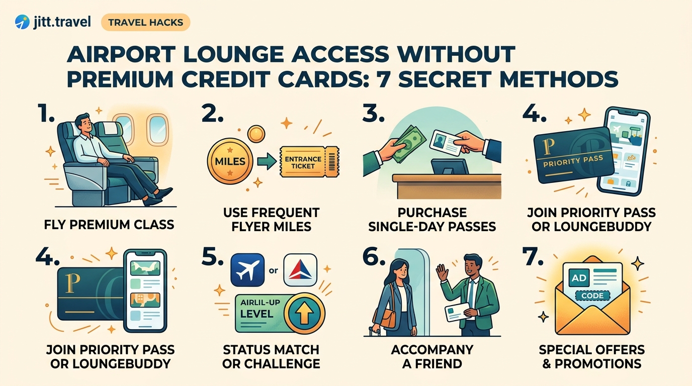 Airport Lounge Access Without Premium Credit Cards: 7 Secret Methods — image 1